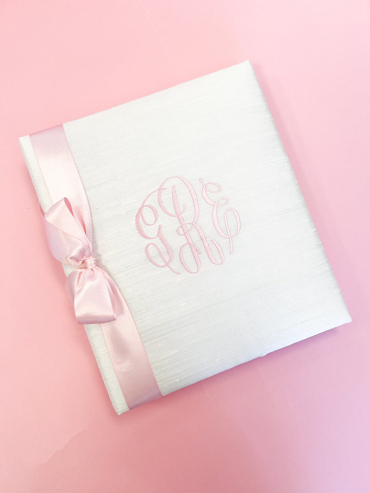 Monogram Baby Book w/ Satin Bow