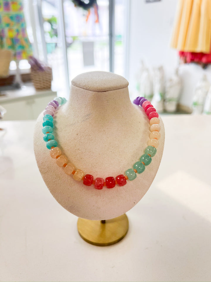 Soft Brights Beaded Love Necklace