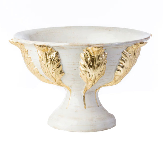 Gold Acanthus Footed Compote