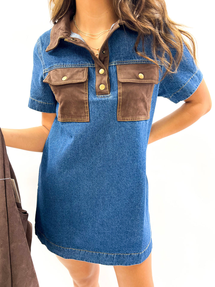 Coco Pocketed Denim Dress