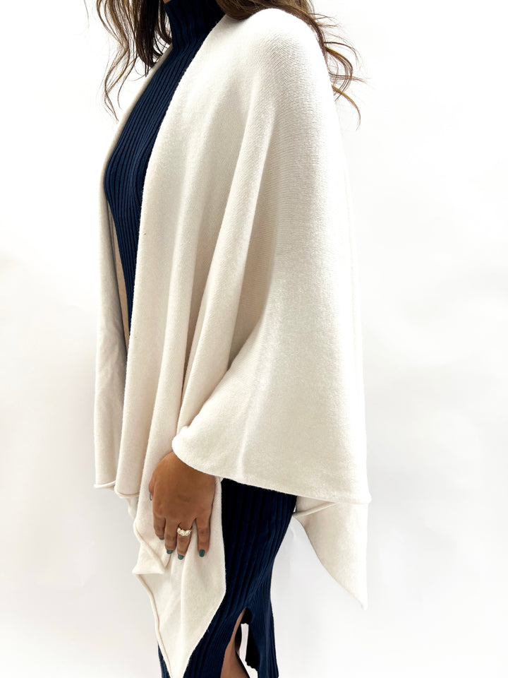 Cream Knit Dolman Cardigan