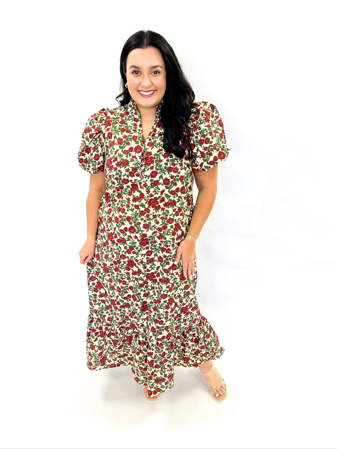 Rosie Ecru Midi Dress