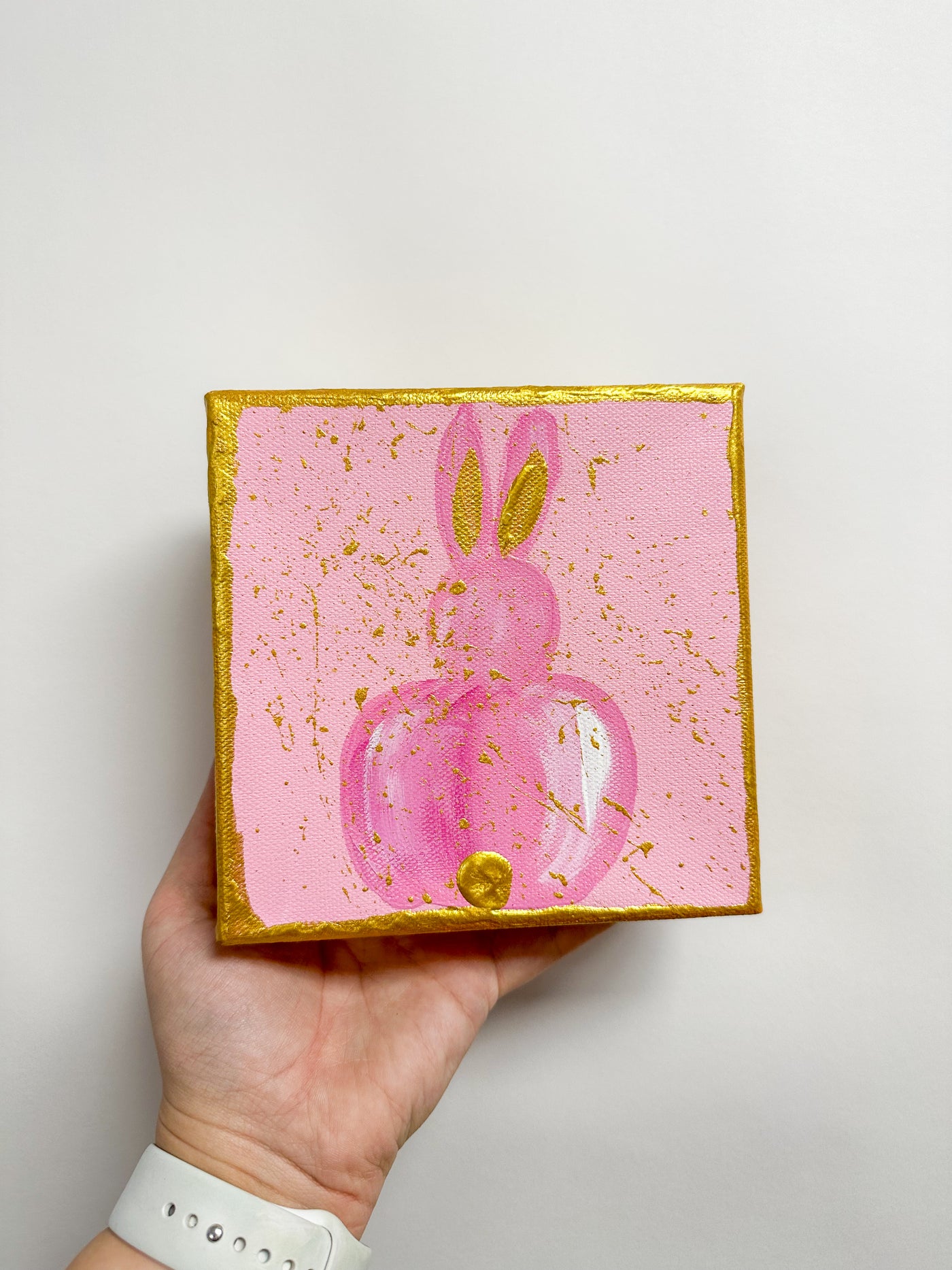Pink Bunny Canvas Art