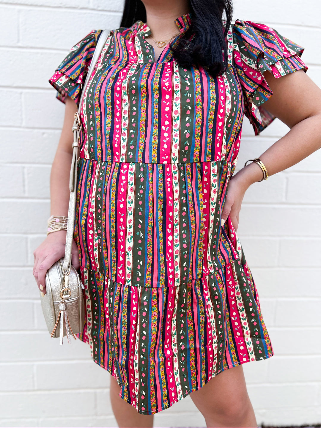 Botanic Stripe Mila Dress