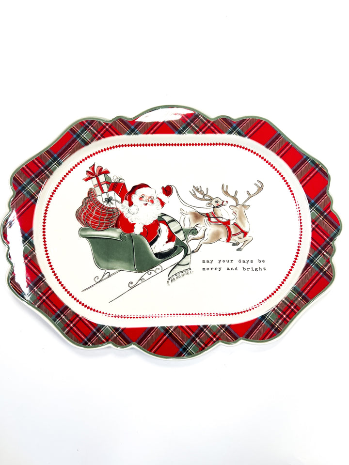 Classic XMAS Tartan Platter
