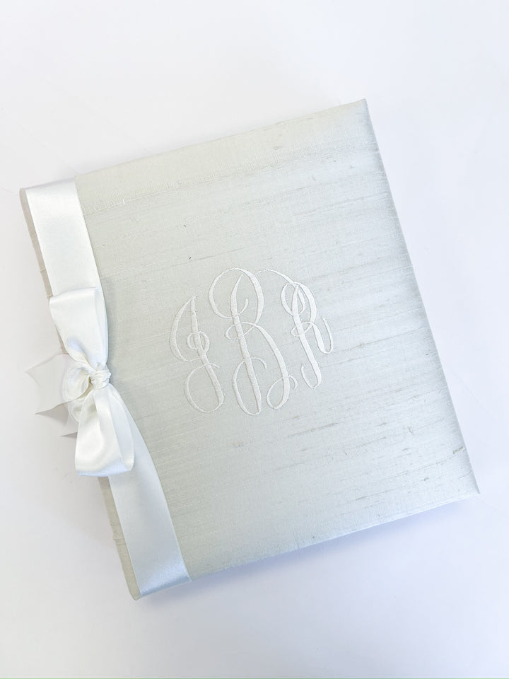 Monogram Silk Wedding Book