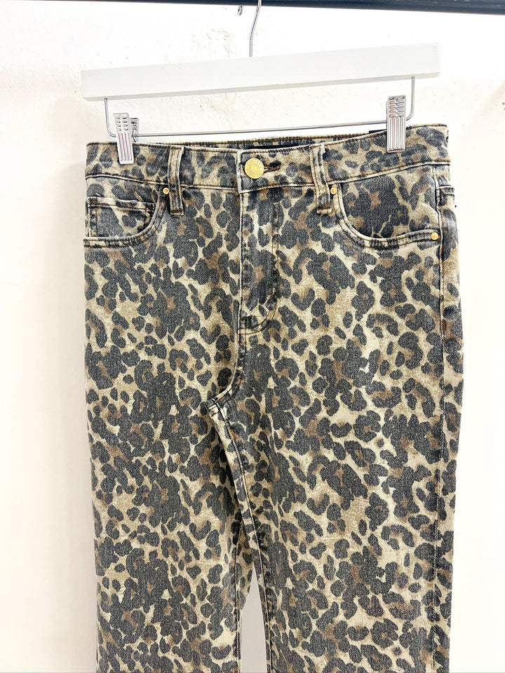 Leopard Kelsey High Rise Ankle Flare