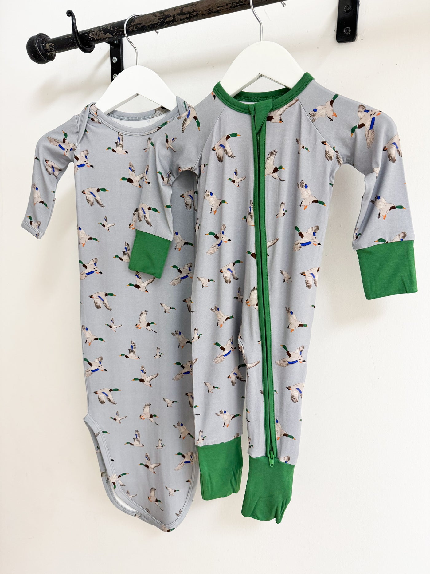 Mallard Zip Footie PJs