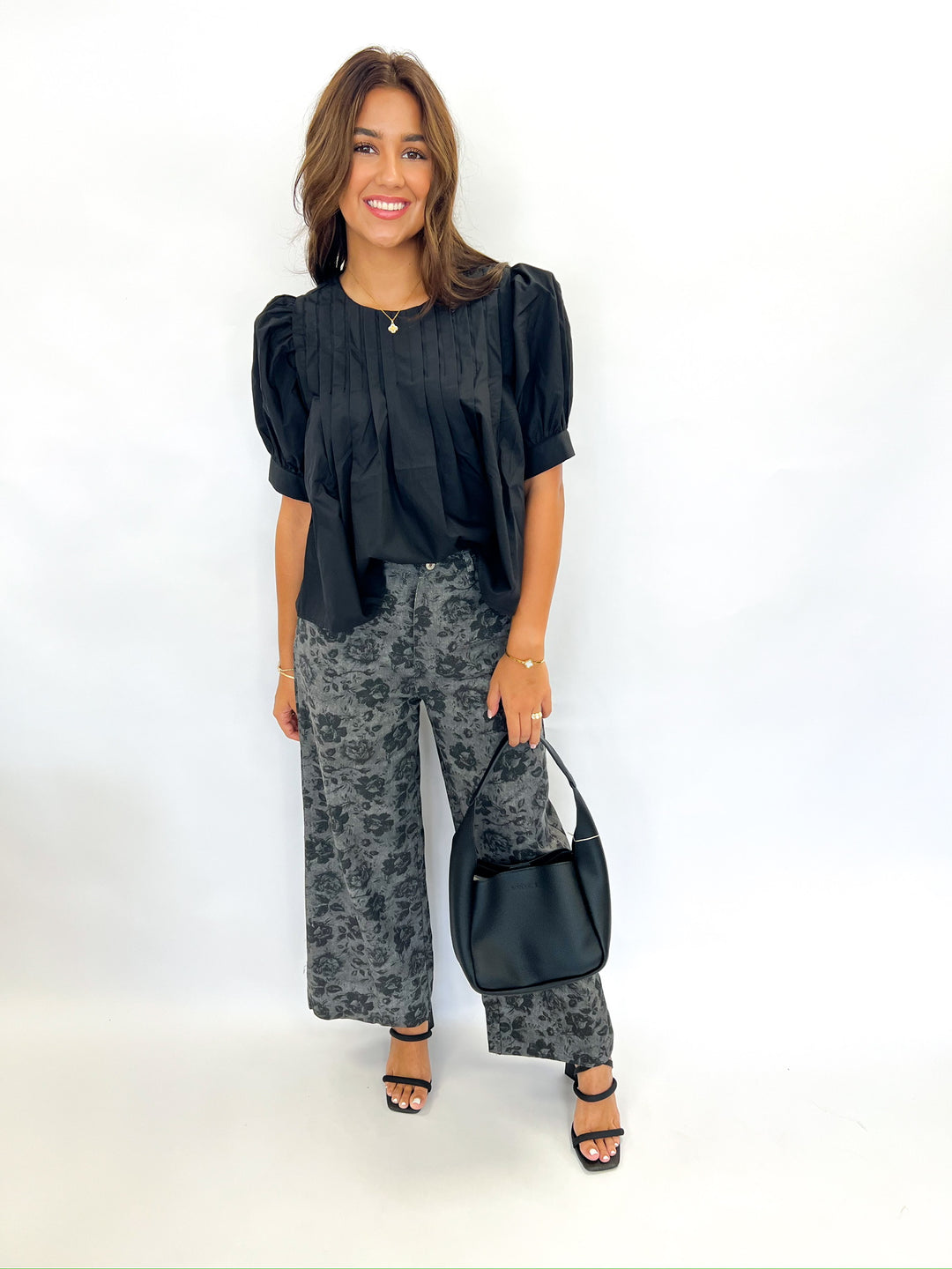 Charcoal Rose Pants