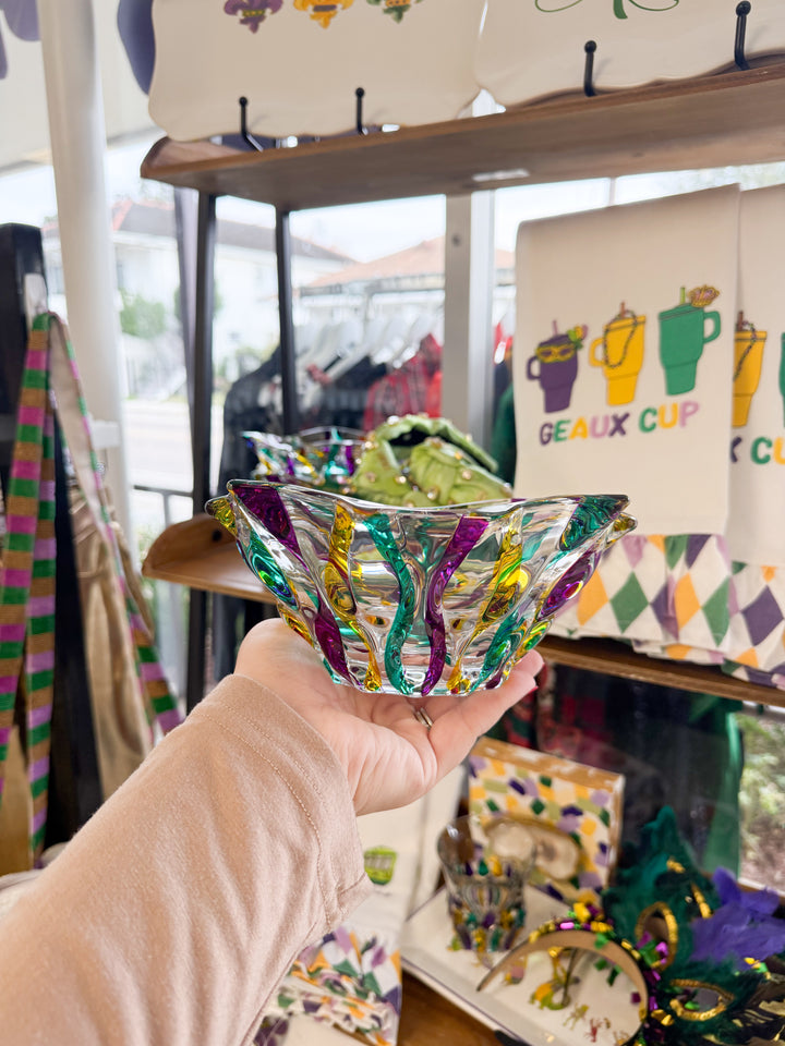 Mardi Gras Ribbon Bowl