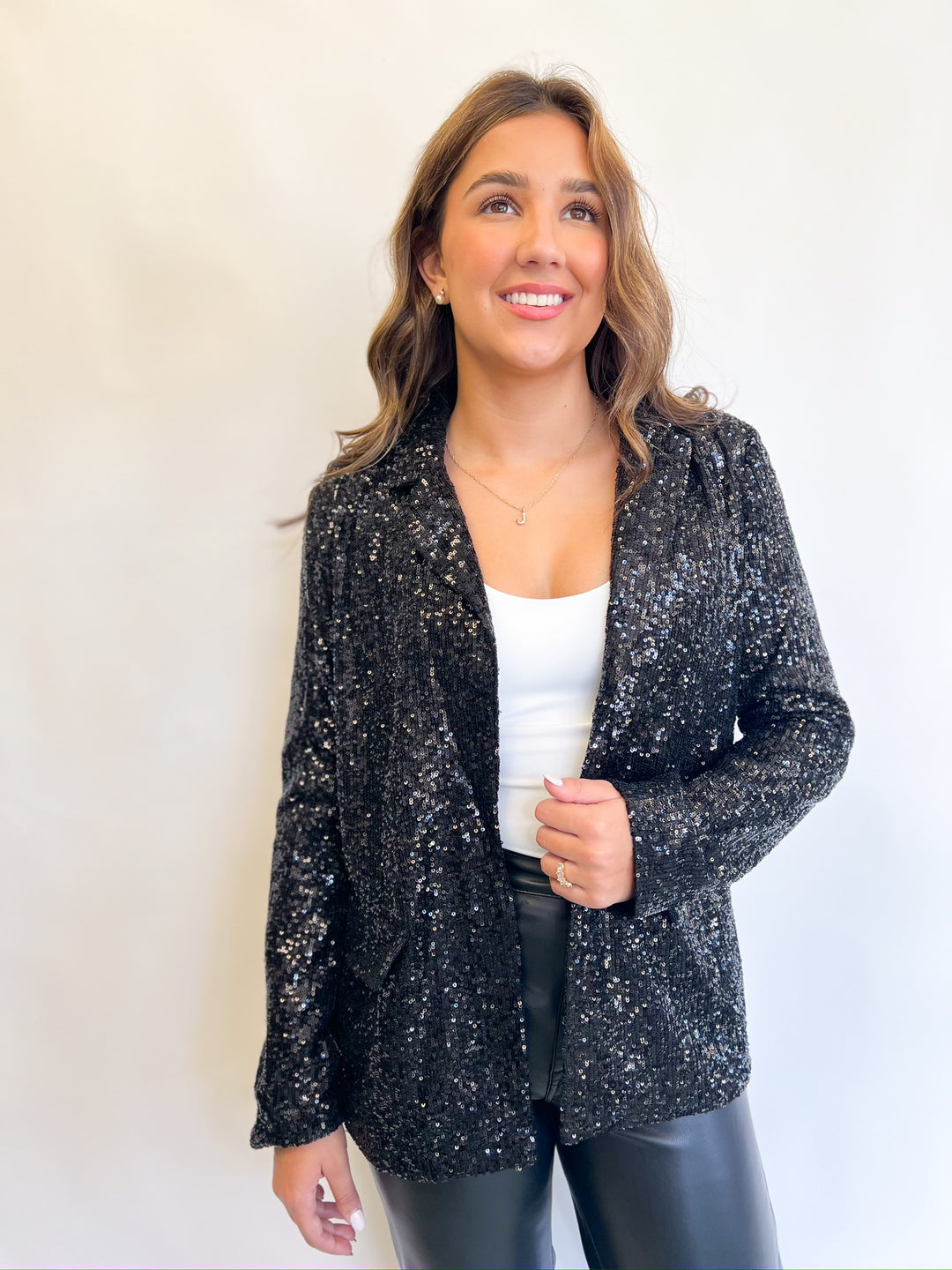 Black Sequined Payton Blazer