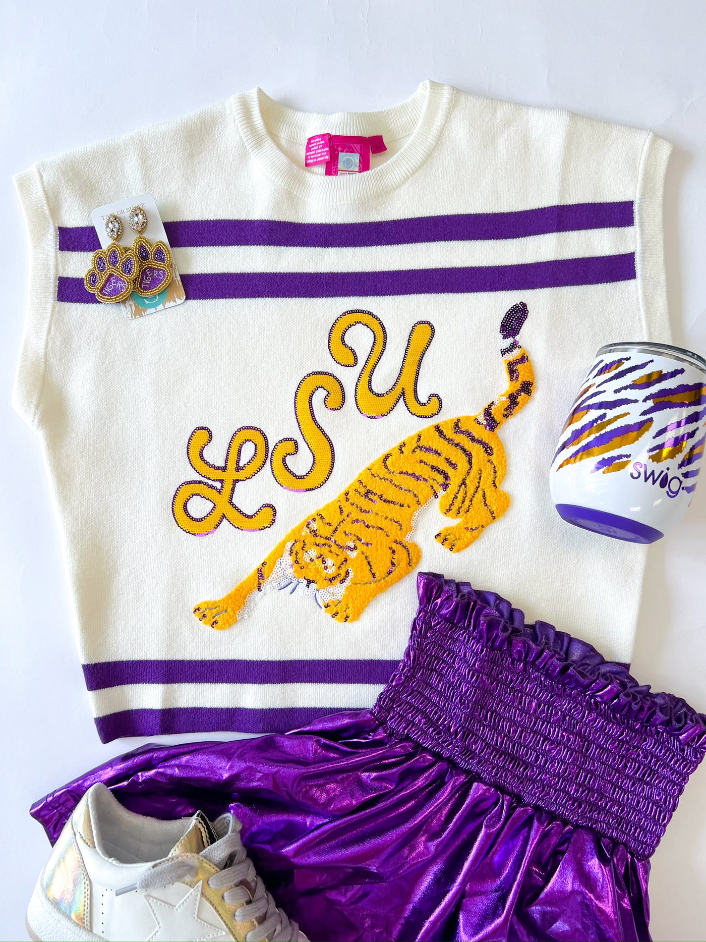 Vintage LSU Tiger Queen Top