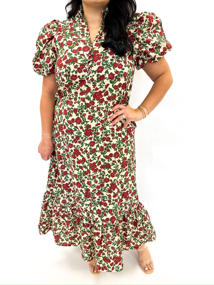 Rosie Ecru Midi Dress