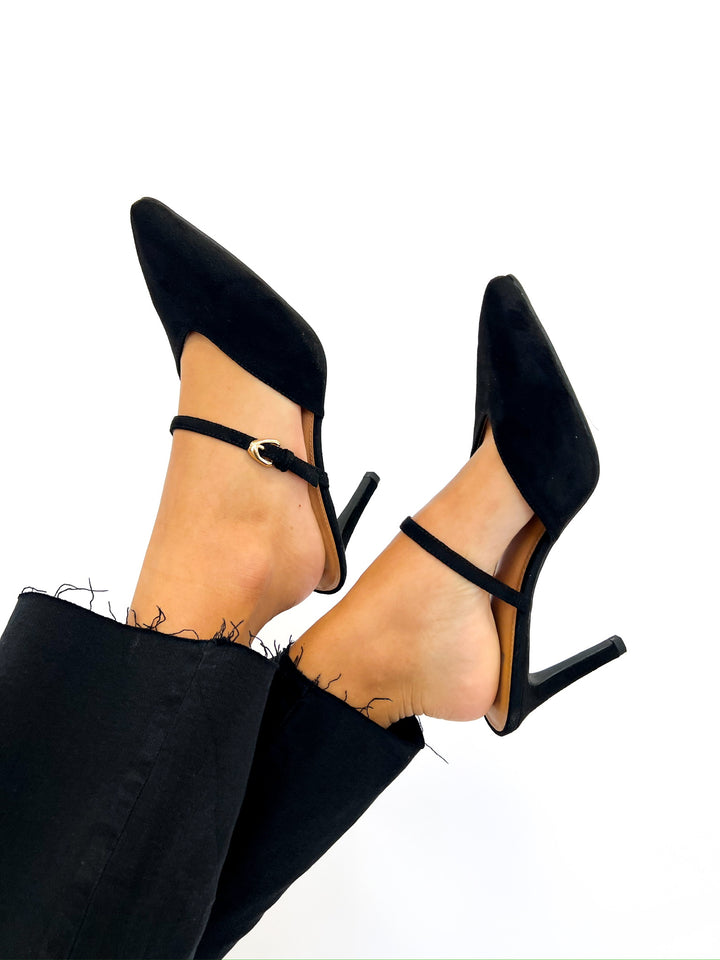 Black Suede Elleganza Heel