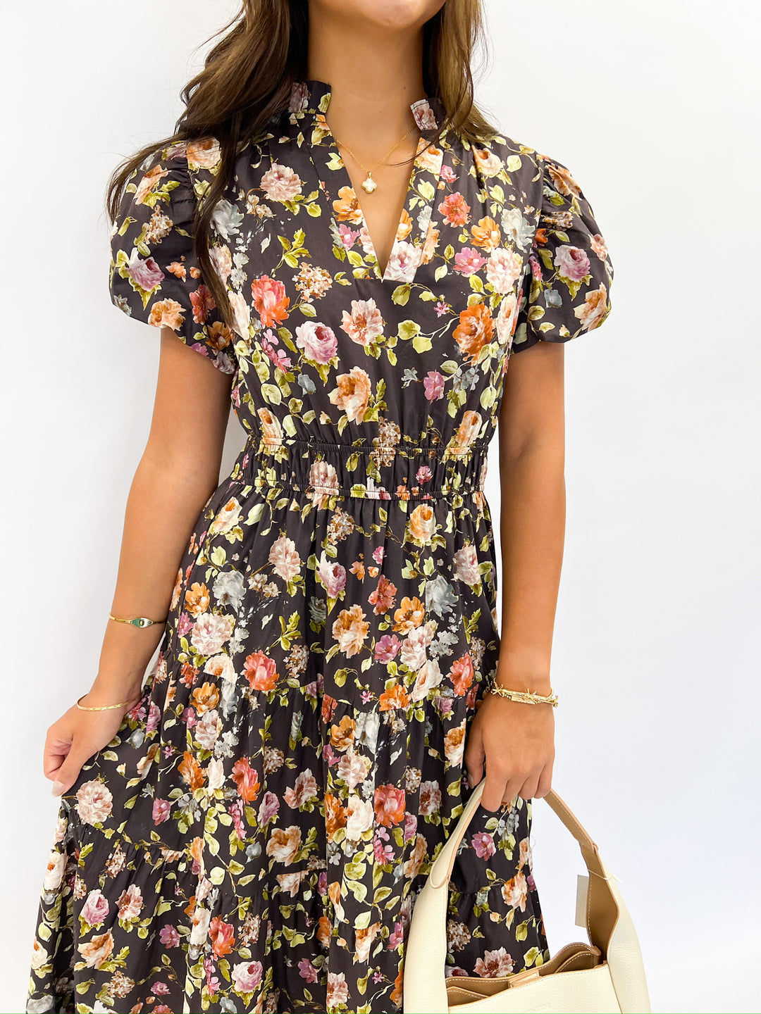 Chocolate Lucy Floral Maxi Dress