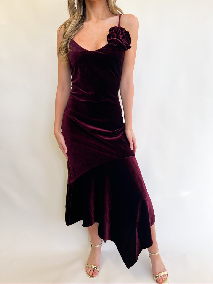 Lucille Wine Dress