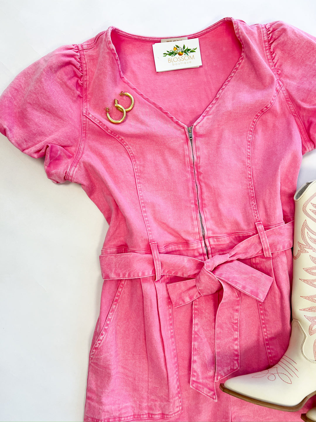 Pink Washed Romper