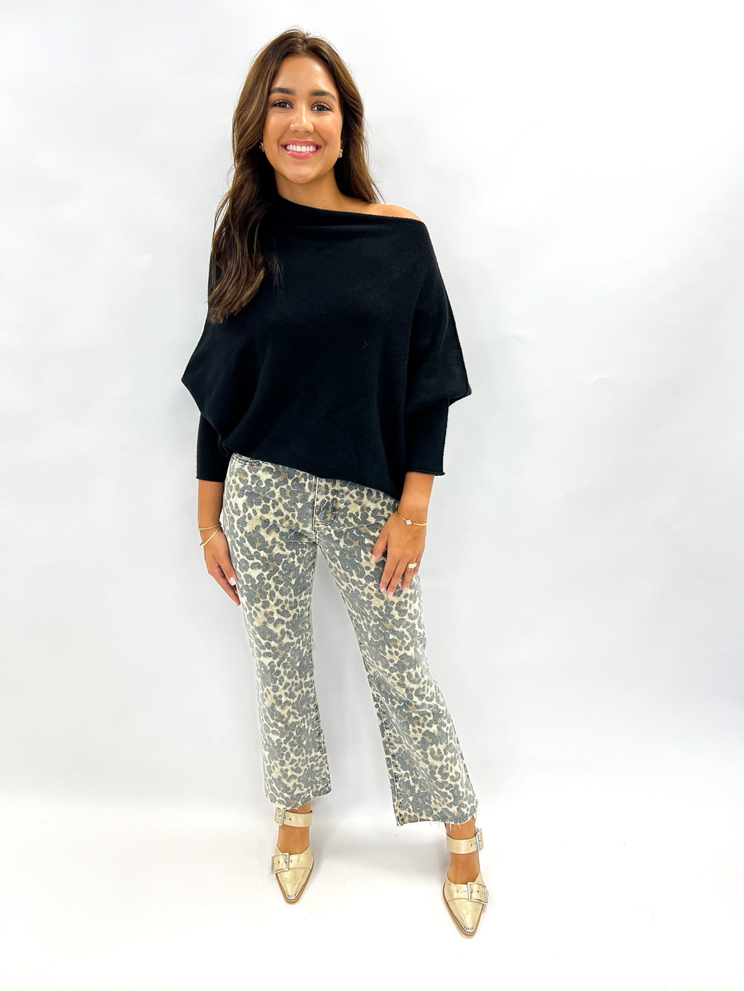 Black Asymmetrical Sweater