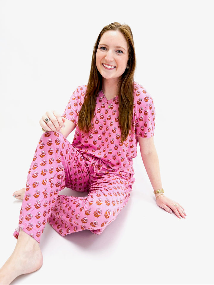 Alli Floral Foulard Pants Set Pajamas