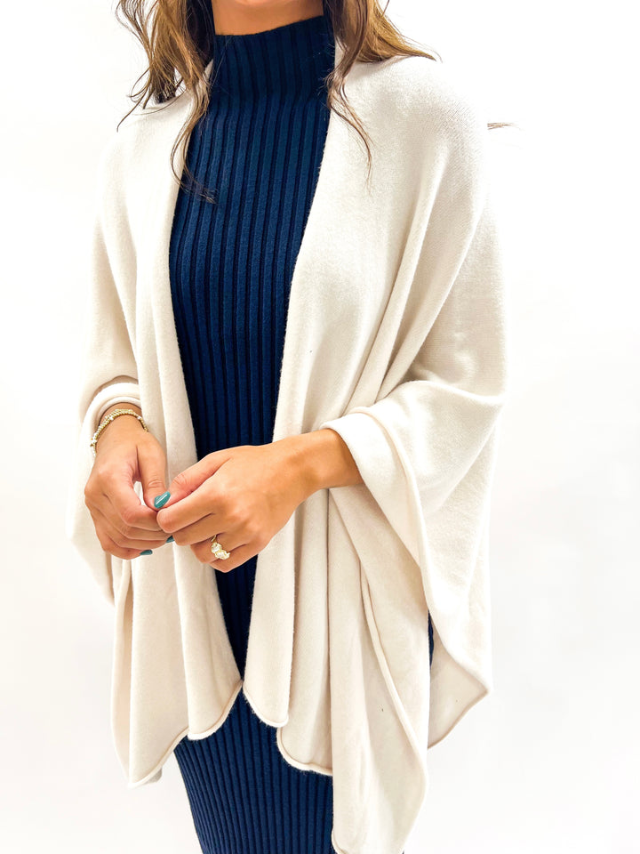 Cream Knit Dolman Cardigan