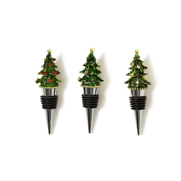 Jeweled Christmas Tree Bottle Stopper