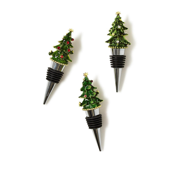 Jeweled Christmas Tree Bottle Stopper