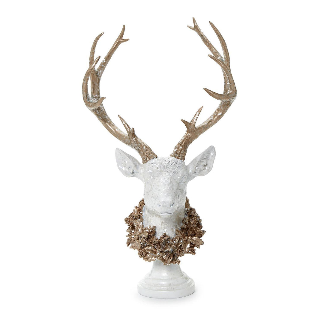 White Glitter Deer Head