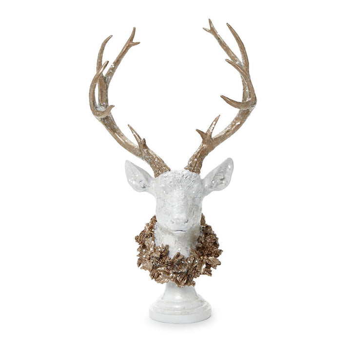 White Glitter Deer Head