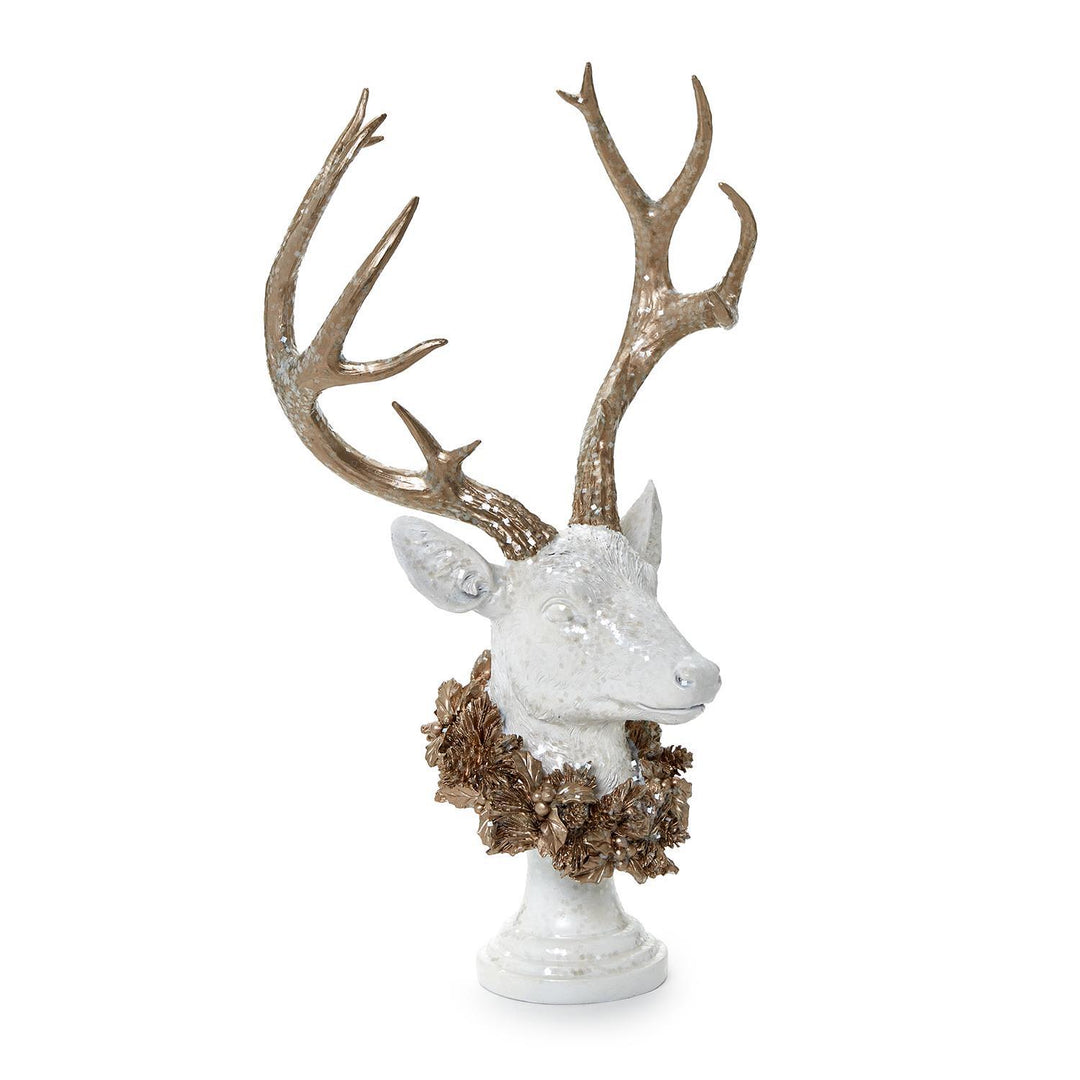 White Glitter Deer Head