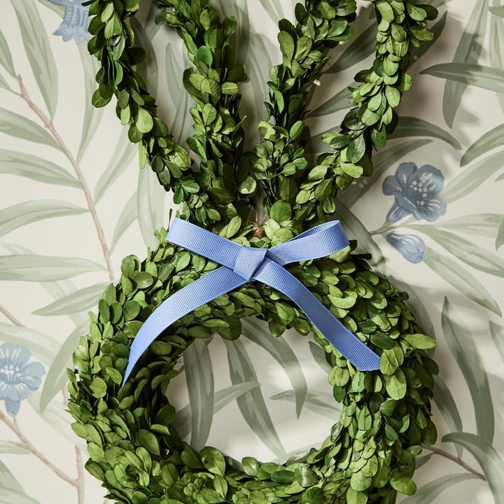 Preserved Natural Boxwood Bunny Wreath