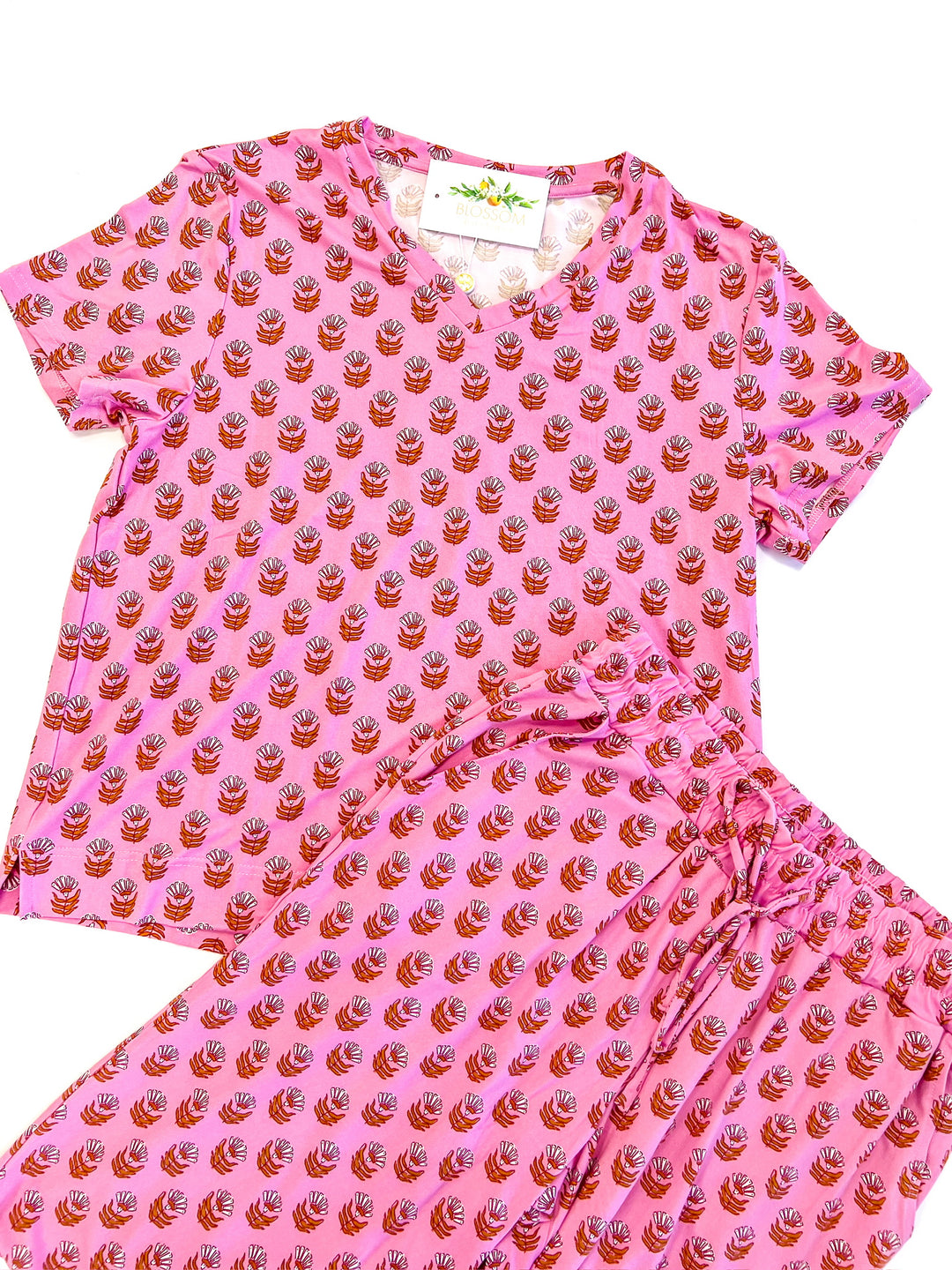 Alli Floral Foulard Pants Set Pajamas