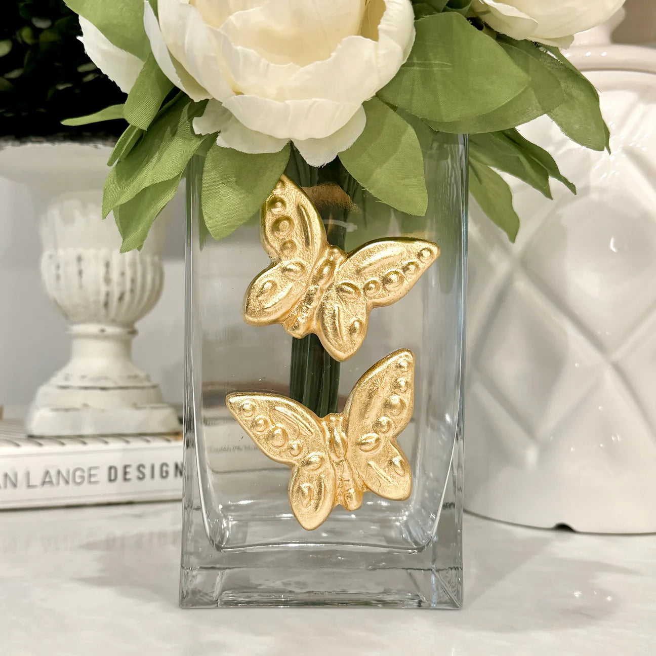 Butterfly Rectangle Vase