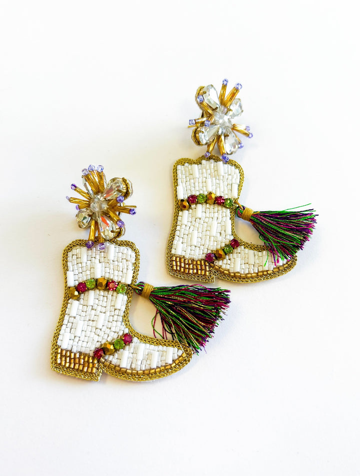 Mardi Marching Boots Earrings
