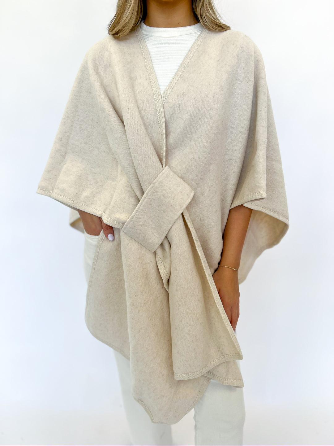 Beige Knit Wrap