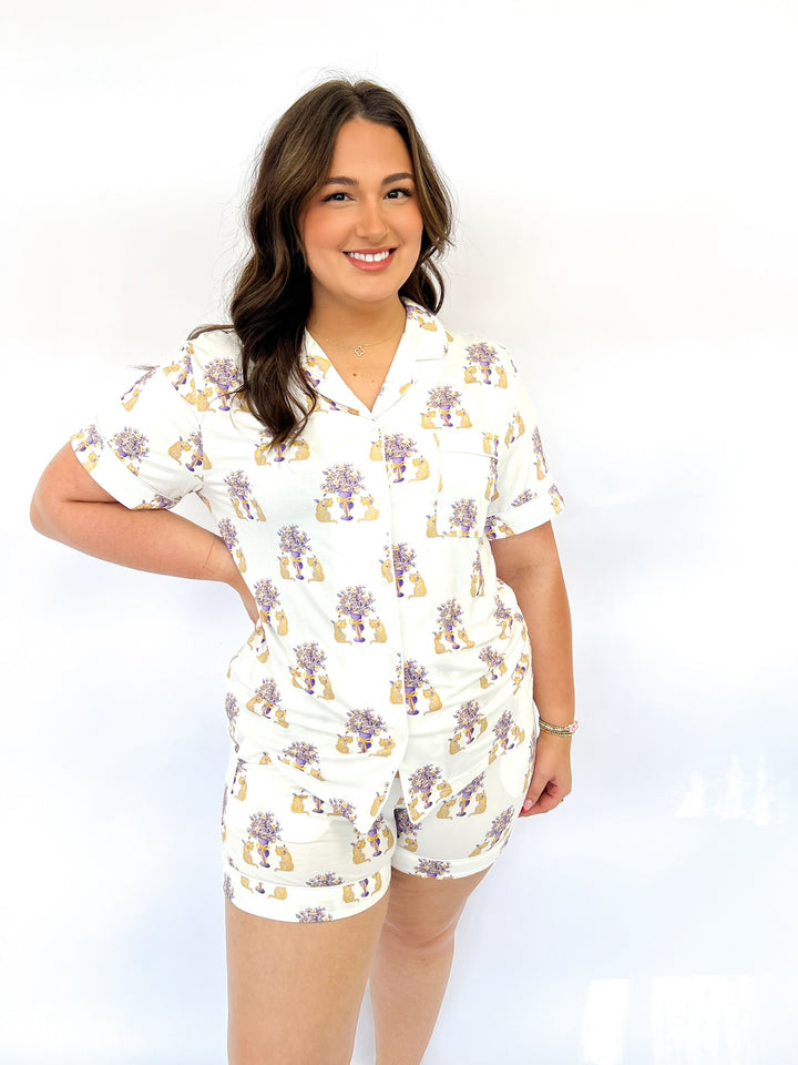LSU Tiger Party PJ Short Set