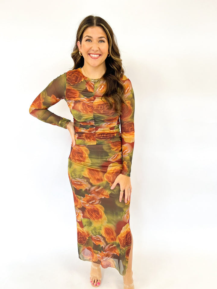 Rose Petal Multi Side Slit Skirt