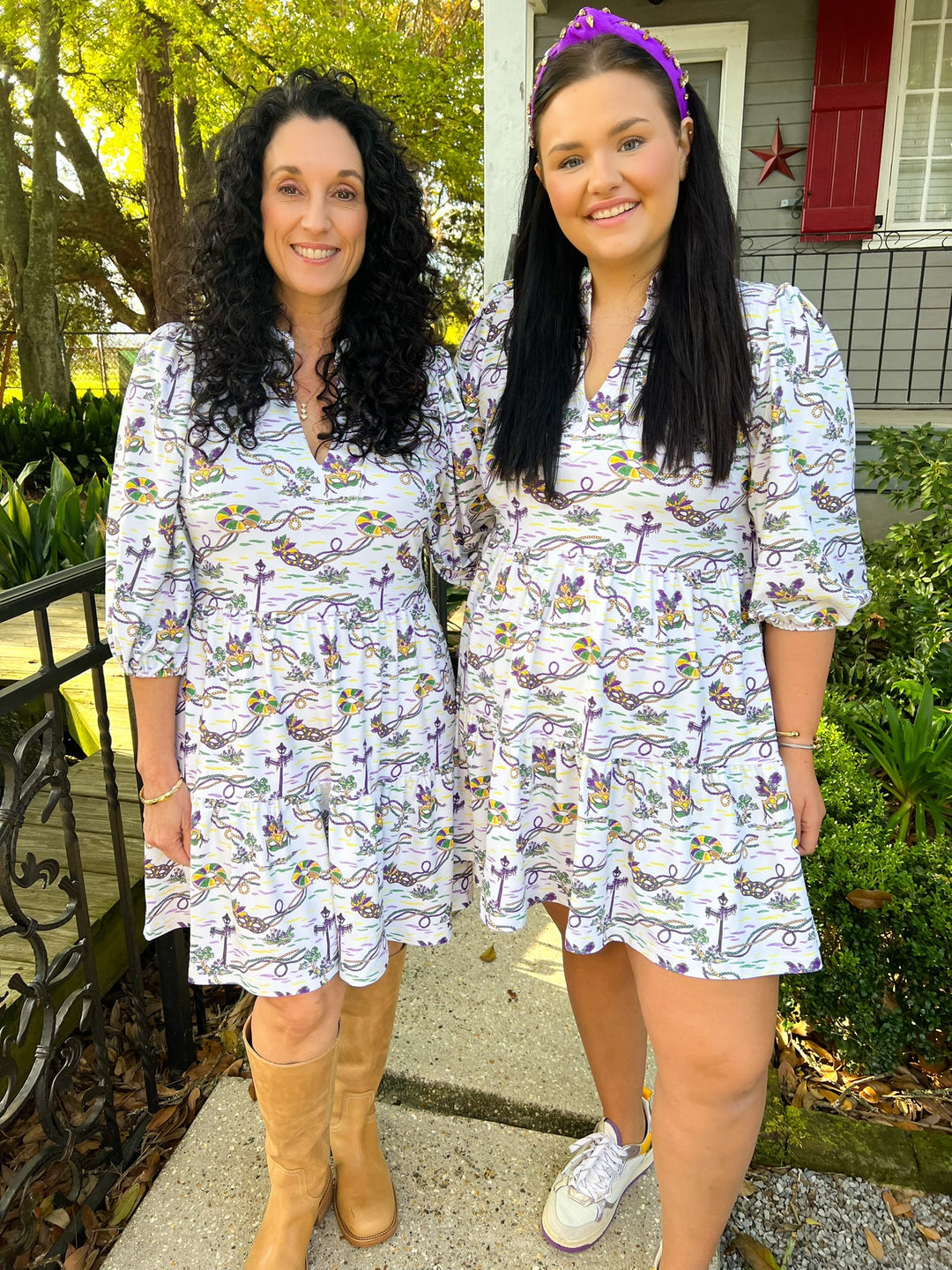 Mardi Gras Toile Tory Dress