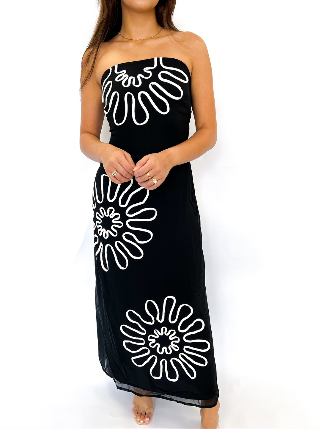 Resort Abstract Floral Maxi Dress