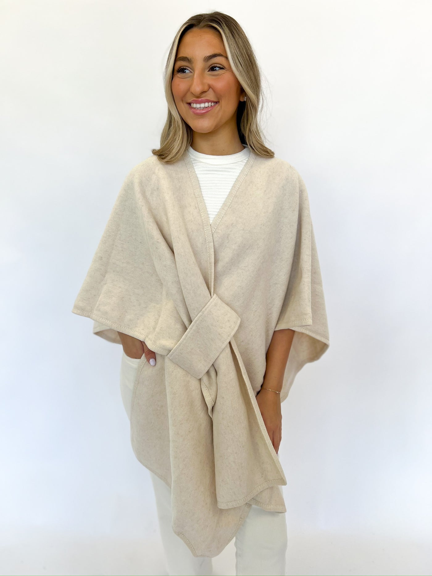 Beige Knit Wrap