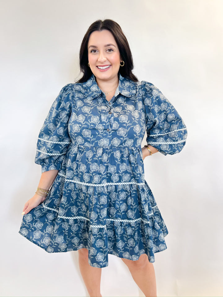 Bailey Blue Printed Dress