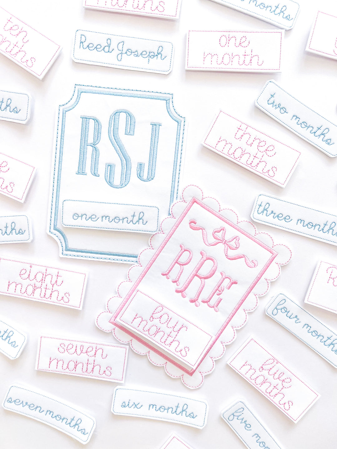 Boy Embroidered Milestone Cards