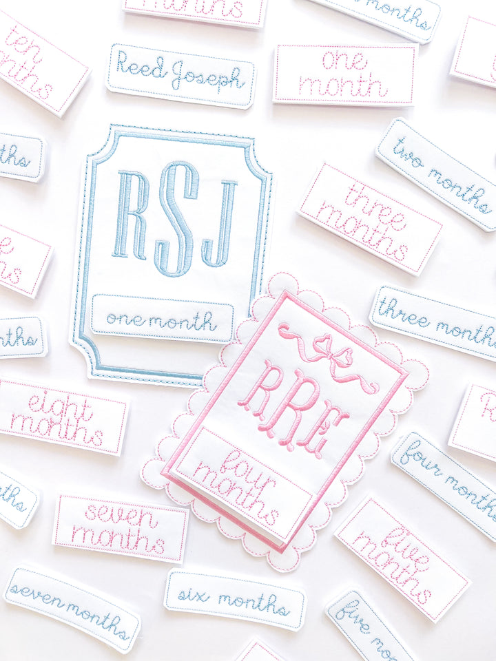Boy Embroidered Milestone Cards