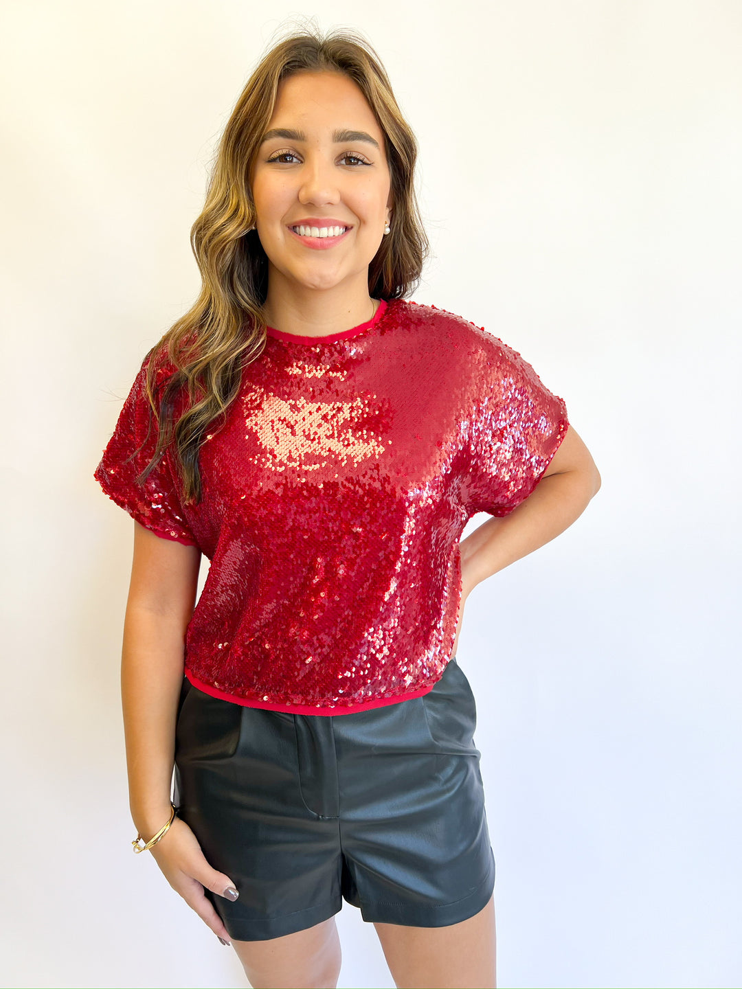 Cherry Deere Sequined Top