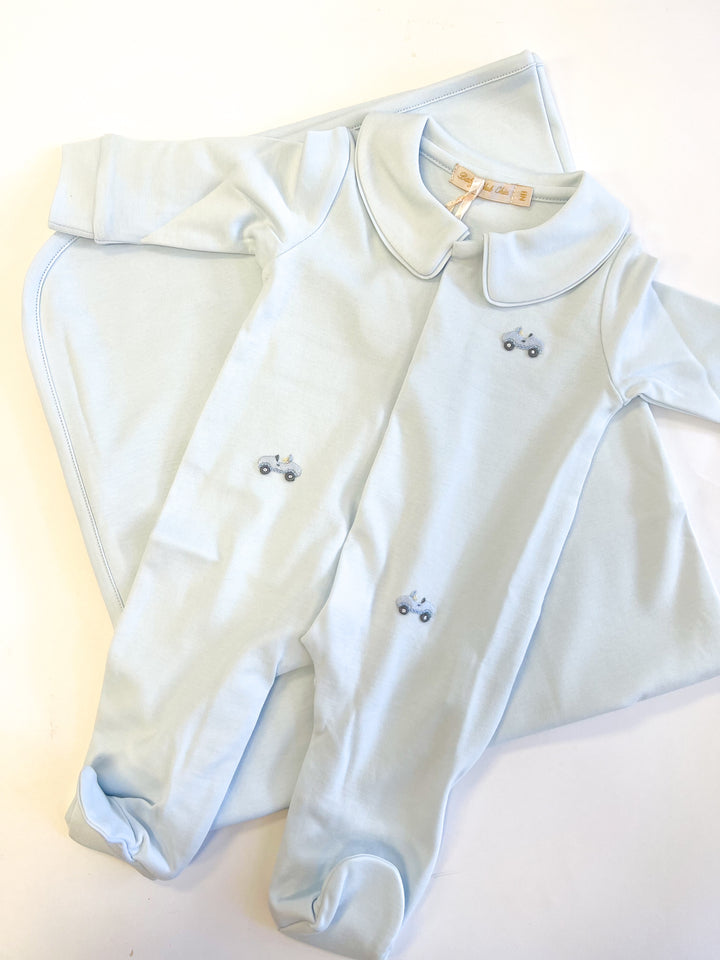 Car Embroidered Footie