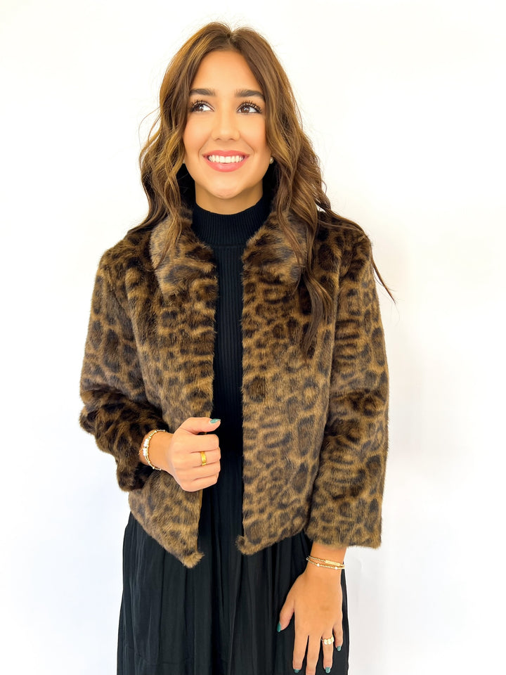 Bambi Leopard Faux Jacket