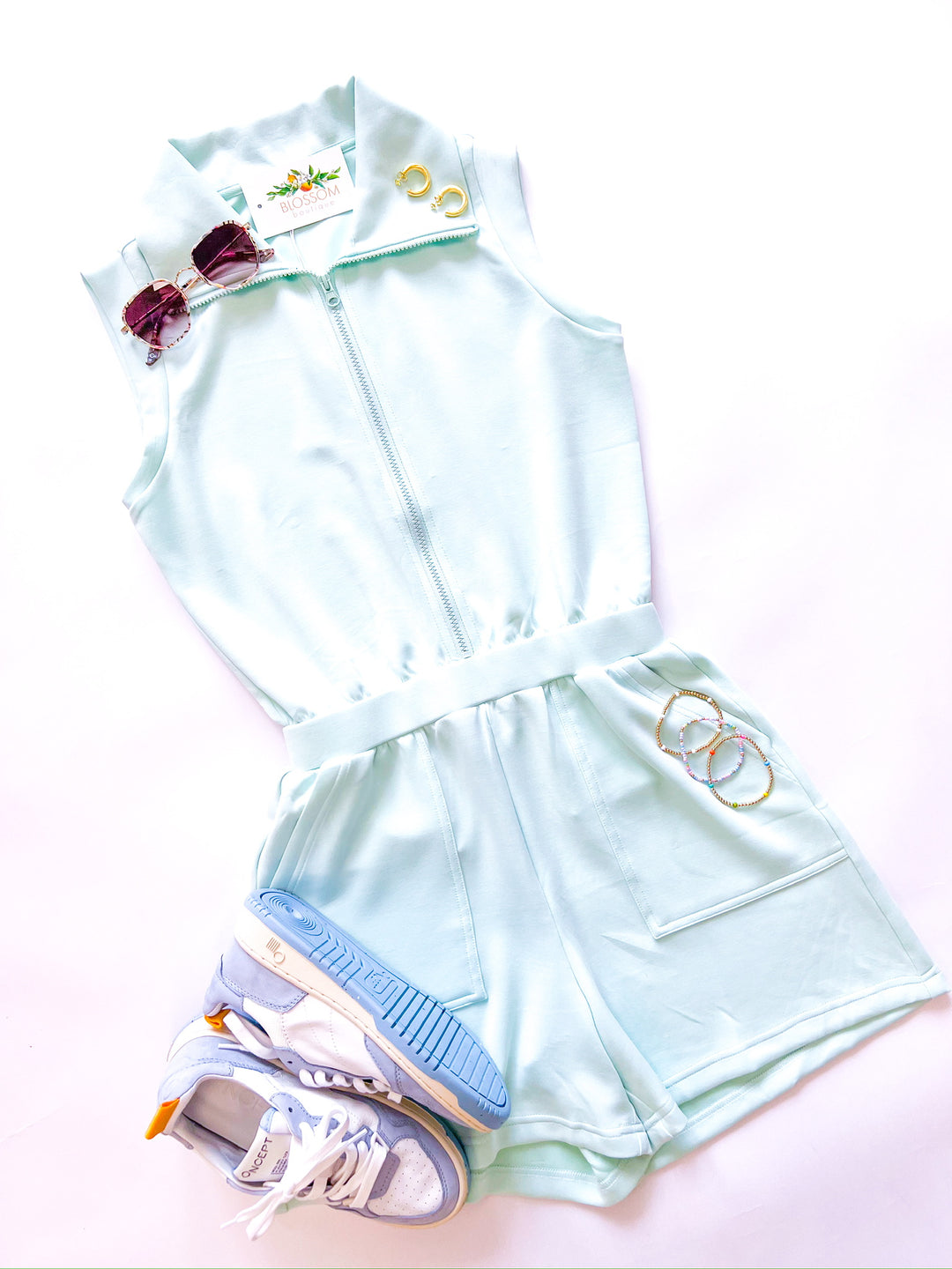 Ice Mint Modal Romper