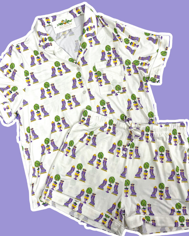 Mardi Party PJ Short Set