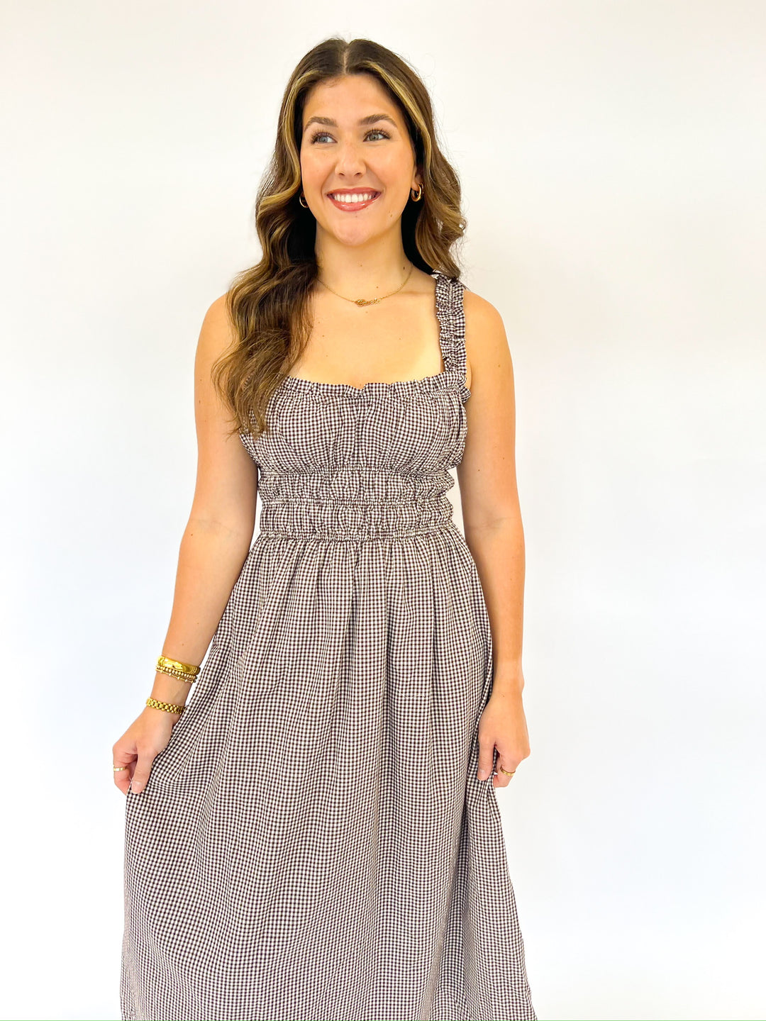 Gingham Maxi Dress