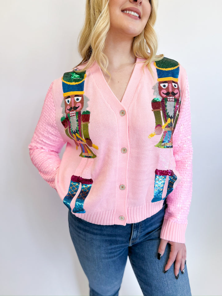 Pink Glitz Nutcracker Cardigan