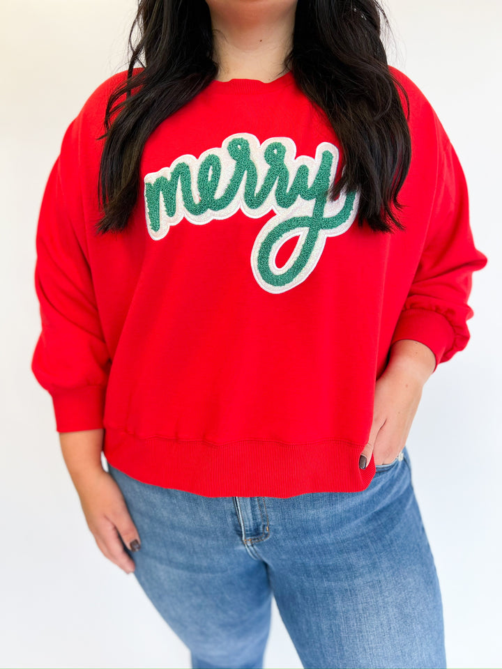 Red Merry Sweatshirt